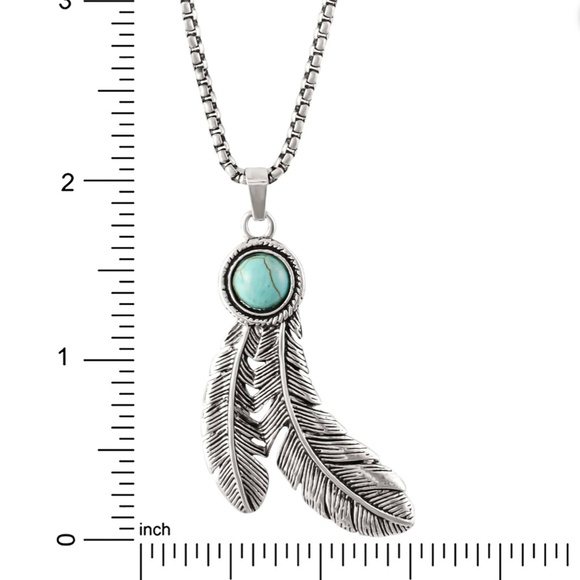 Jessica Simpson Faux Turquoise Stone Cross Necklace and Earrings Set - Picture 4 of 9